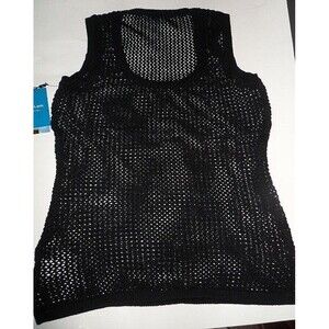 Pullover Sleeveless Top Black SZ S Crocheted Derek Lam NWT